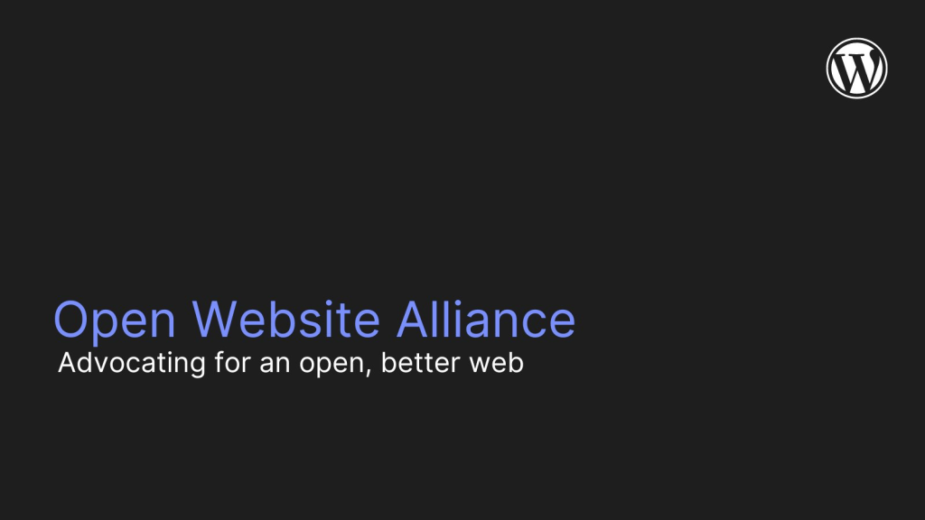 You are currently viewing WordPress.org blog: WordPress Takes Its Turn Leading the Open Website Alliance